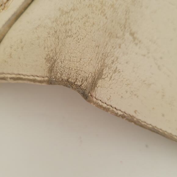 GUCCI Leather Card Bill Coin Wallet Medium Logo Bifold White Bone Compact Vintag - Picture 12 of 14